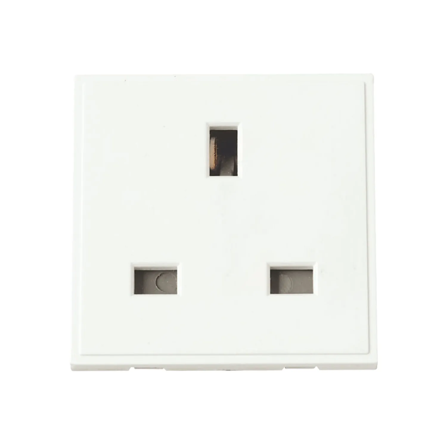 Click New Media 13A Socket Module White front view