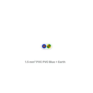 Twin Cable Blue Insulated Earth 1.5mm2 XLPE LSZH 450 750V 100m Drum