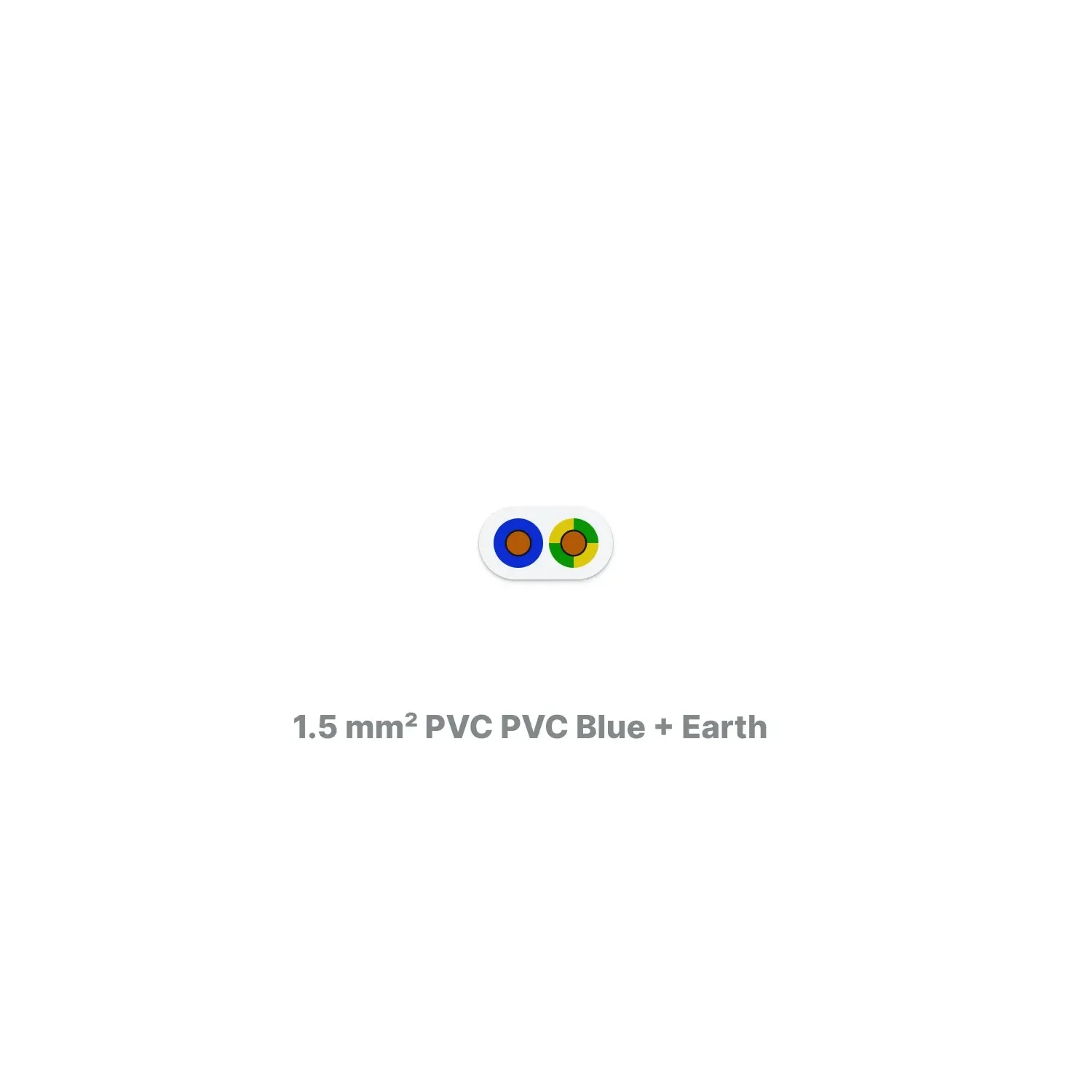 Twin Cable Blue Insulated Earth 1.5mm2 XLPE LSZH 450 750V 100m Drum