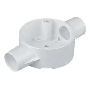 PVC2MRB3WH - Marshall Tufflex Through Box 20mm PVC2MRB3WH