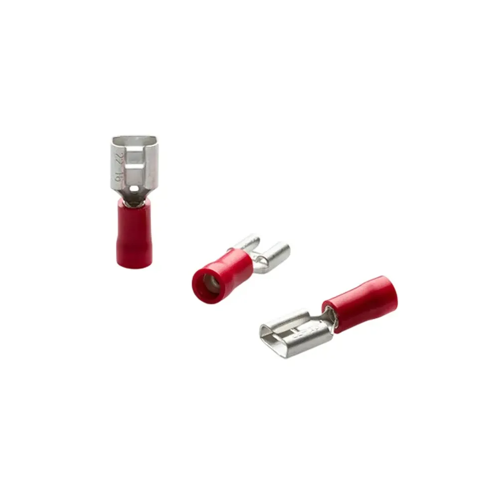 RF6608VR Partex, Red Female Push-On Connector for 6.3mm Tab