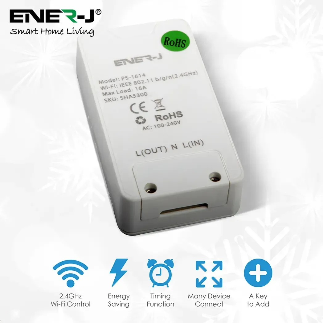 SHA5300 - Ener-J Smart Wifi Inline SW IP20 Ener-J 16A 3250W SHA5300