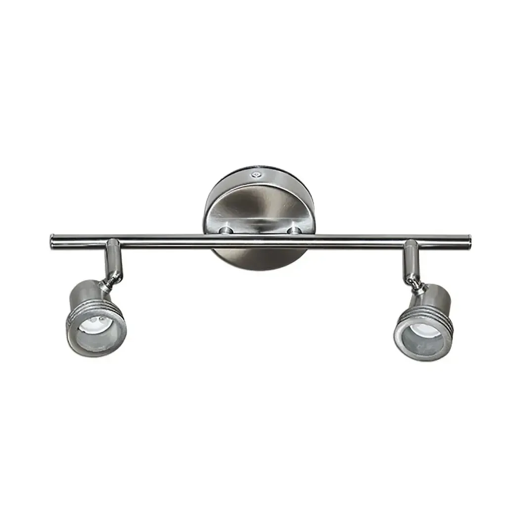 SL2BN - Eterna Twin2 Spotlight Bar Brushed Nickel GU10 50W SL2BN
