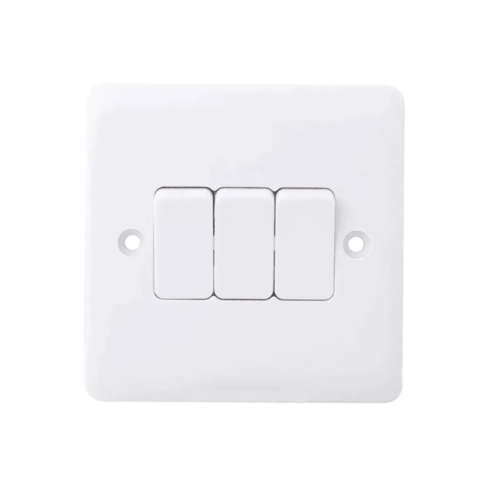 Iona 3 Gang 2 Way Slimline Flush Plate Switch