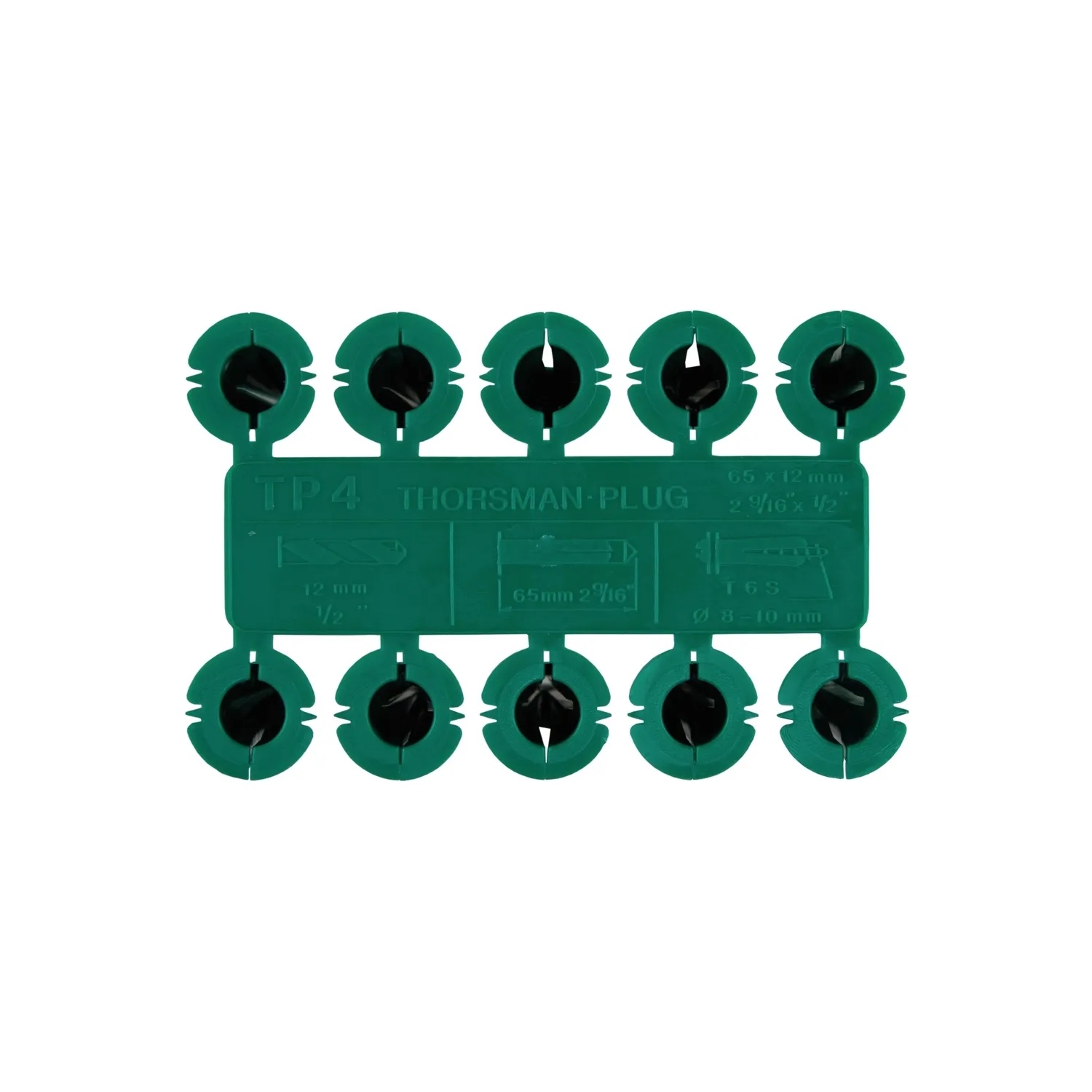 Thorsman TP4 wall plugs, no screws