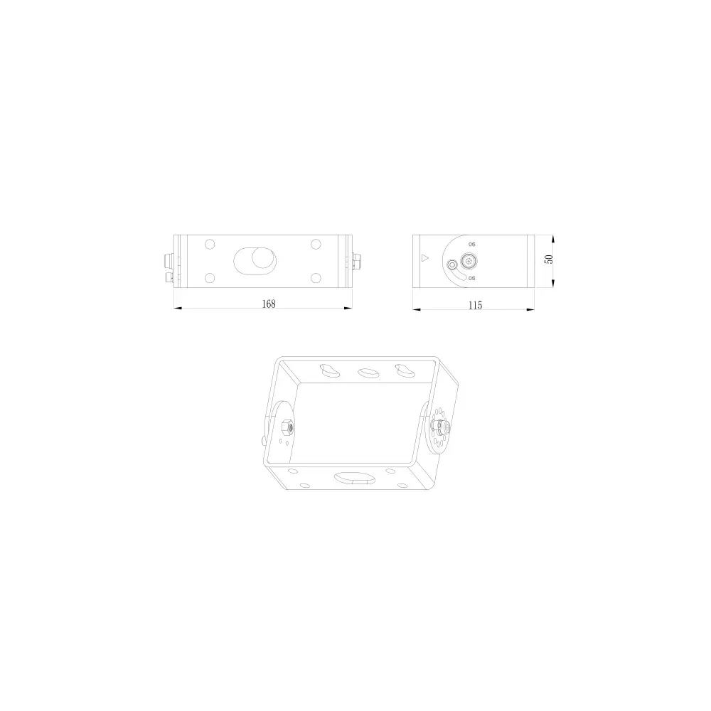 Luxus Universal Lighting Small Wall Bracket 168x115x50mm
