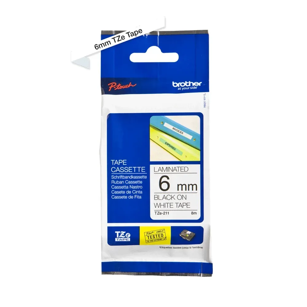 Brother TZe-211 tape, ideal for storage and filing labels