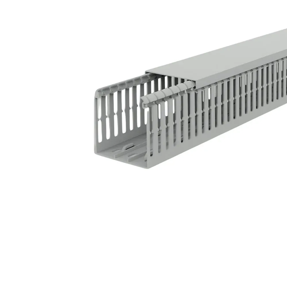 V6K8080 80x80mm grey PVC panel trunking 2m length with premium large square profile