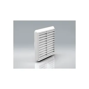 100mm White Louvred Fan Grille with Round Spigot VKC244W