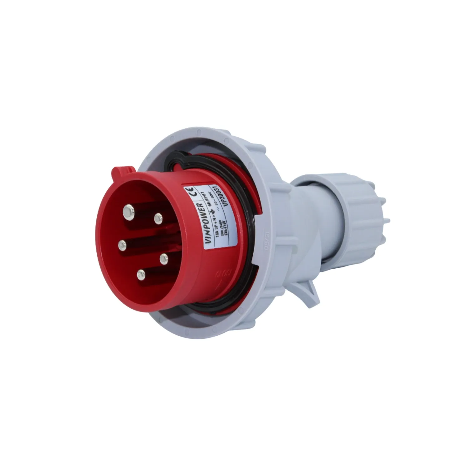 Vinpower Industrial Plug 16A 5-Pin IP67