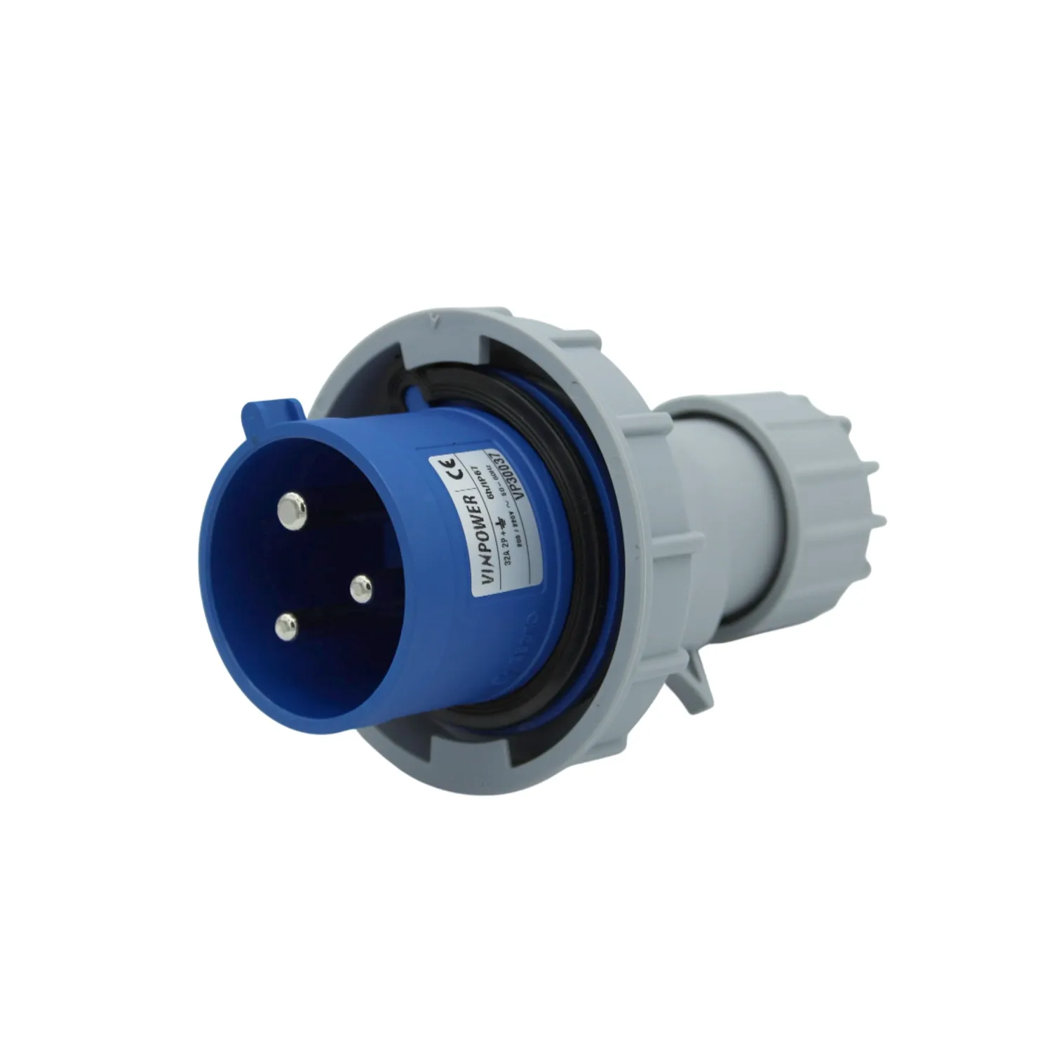 Vinpower Industrial Plug 32A 3-Pin IP67