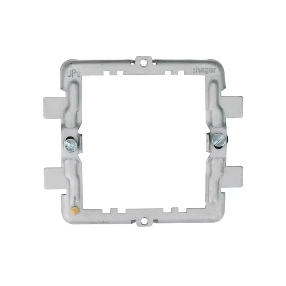 Hager 1 Gang 2 Mod Grid Frame White