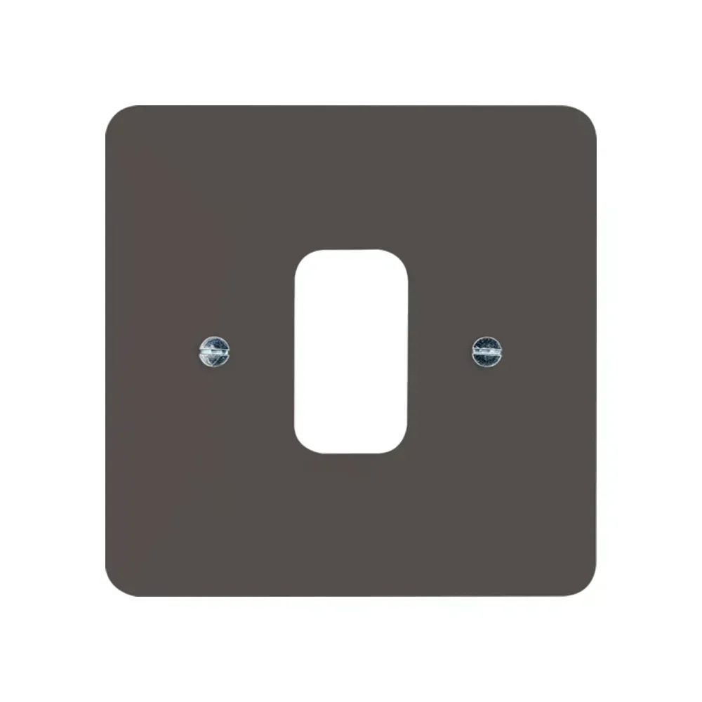 Hager 1 Gang Grid Plate in Grey