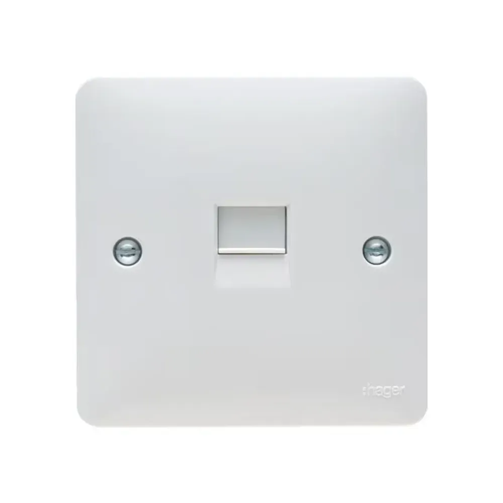 Hager RJ11 Socket in White