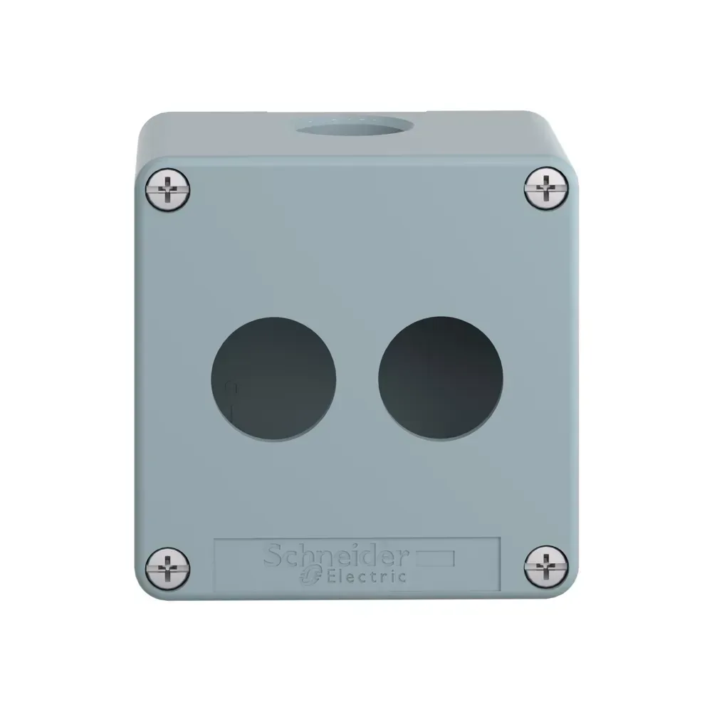 Telemecanique Empty Metal Control Station 49mm - 2 Holes XAP M1202H29 front view