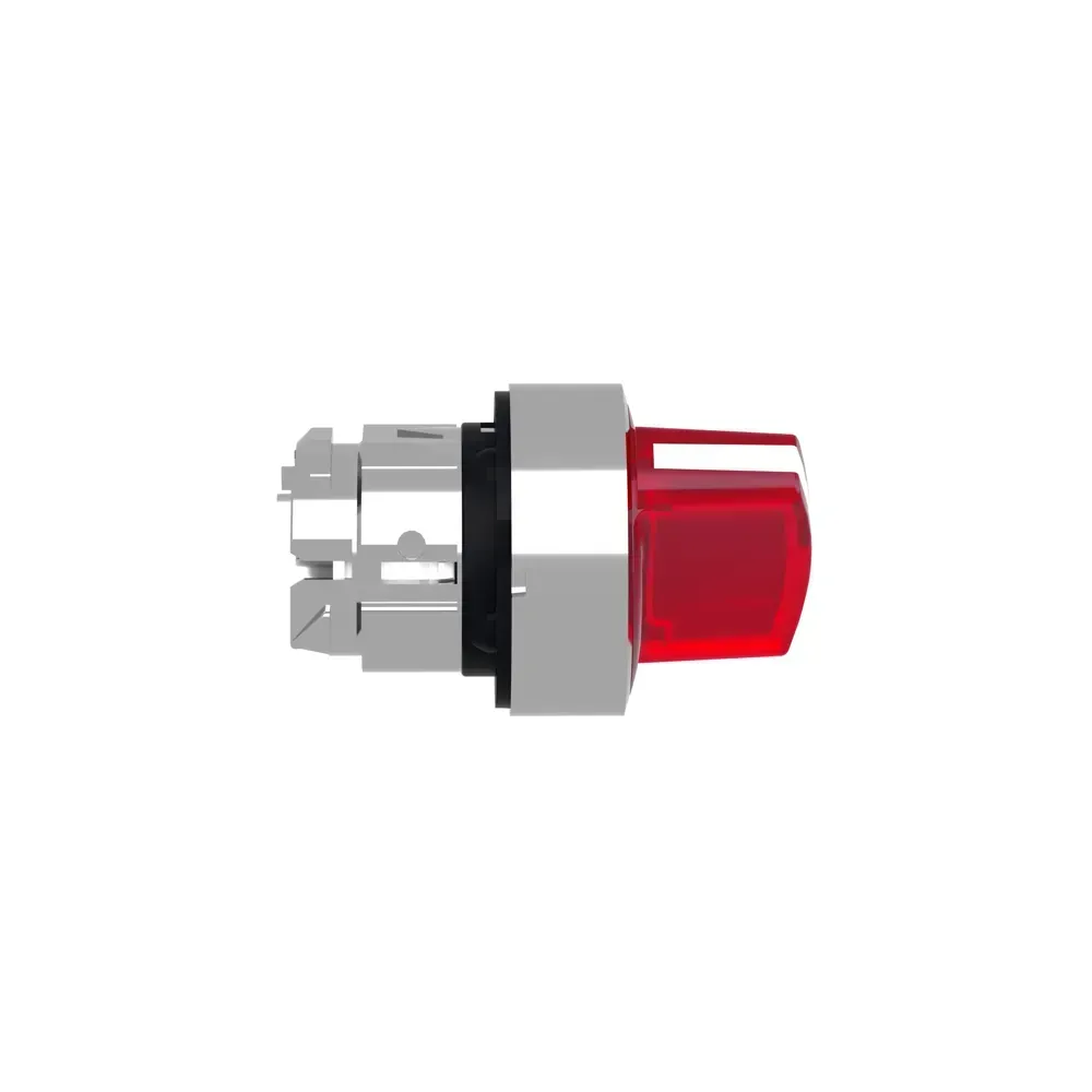ZB4BK1243 industrial selector switch with IP69K protection, red handle