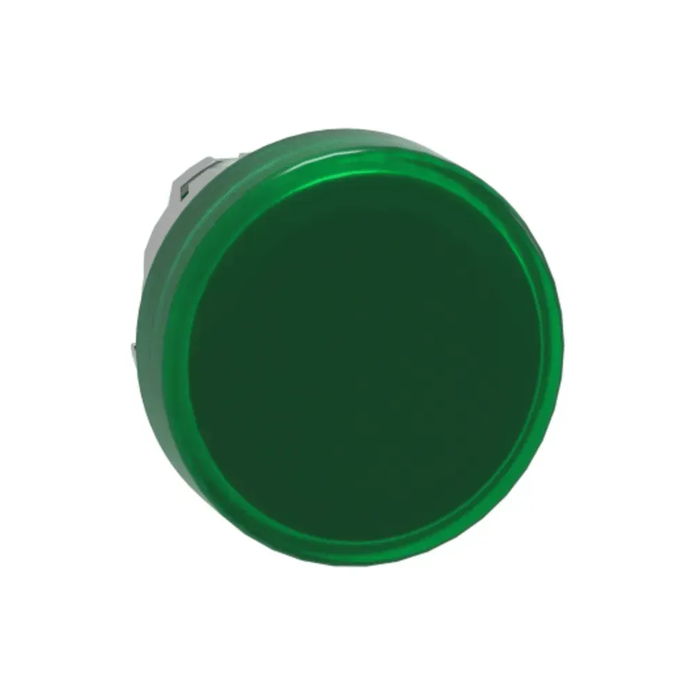 Telemecanique 22mm XB4 Plain Lens Green Pilot Light Head