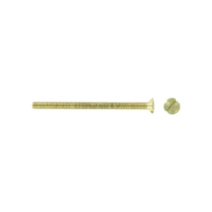 Socket Screw M3.5 x 50mm Raised Countersunk Slotted Brass Finish M3550BS