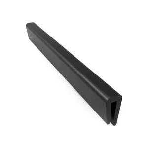 Black PVC U-profile edging strip for panel edges BLACKPROFILE