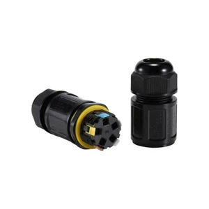 Connect Craft M685-B IP68 inline connector opened showing lever terminals