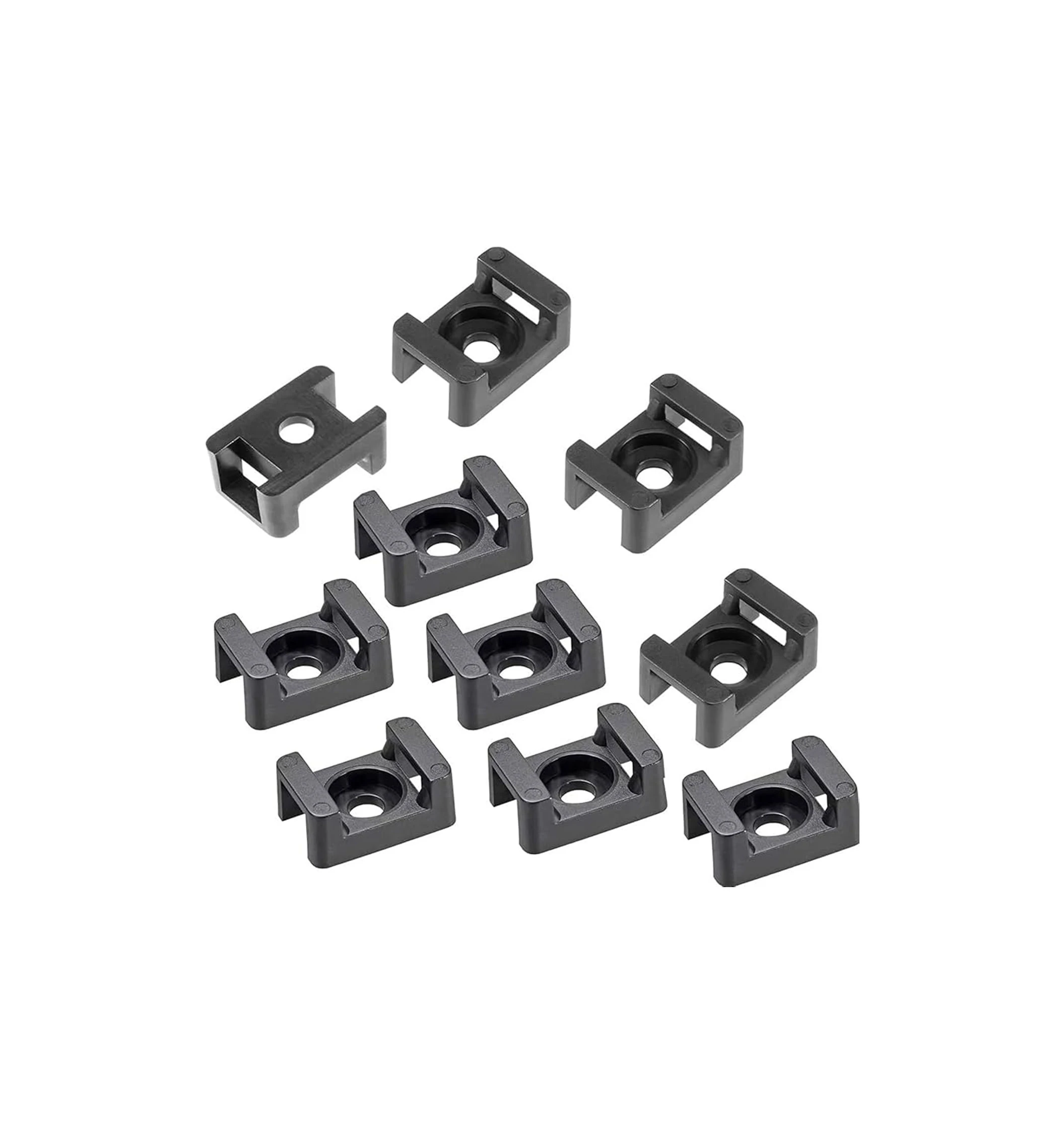 Cable Tie Mounting Saddle 23 x 16mm, 9mm Tie Slot, M5 Fixing, Black