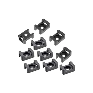 Cable Tie Mounting Saddle 23 x 16mm, 9mm Tie Slot, M5 Fixing, Black