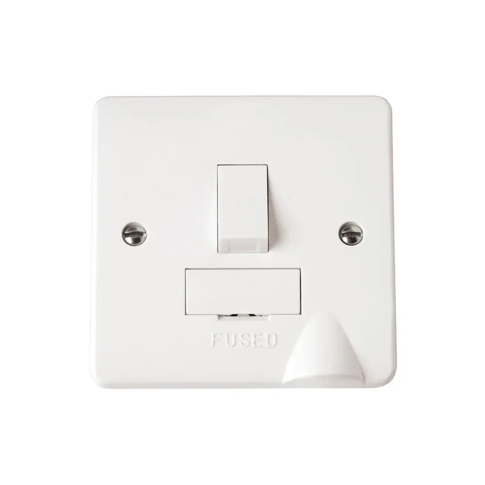Click Mode CMA051 13A double pole switched fused connection unit polar white