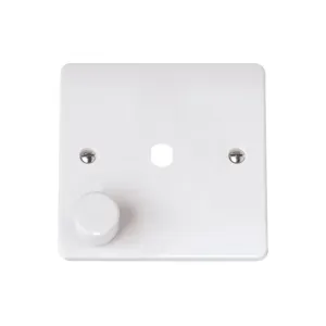 Click CMA145PL 1-gang unfurnished dimmer plate polar white