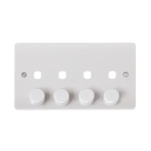 Click CMA148PL 2-gang unfurnished dimmer plate polar white finish