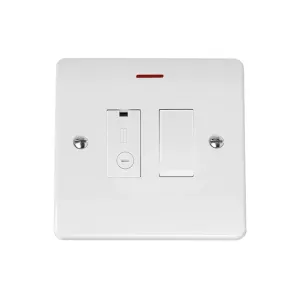 Click CMA2652 13A lockable FCU white front plate