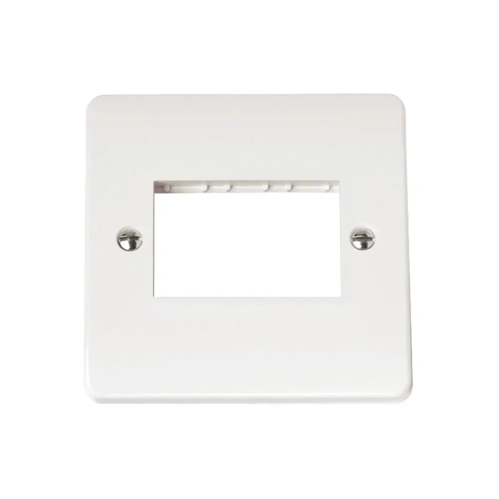 Click CMA403 1-gang MiniGrid unfurnished plate with 3 apertures