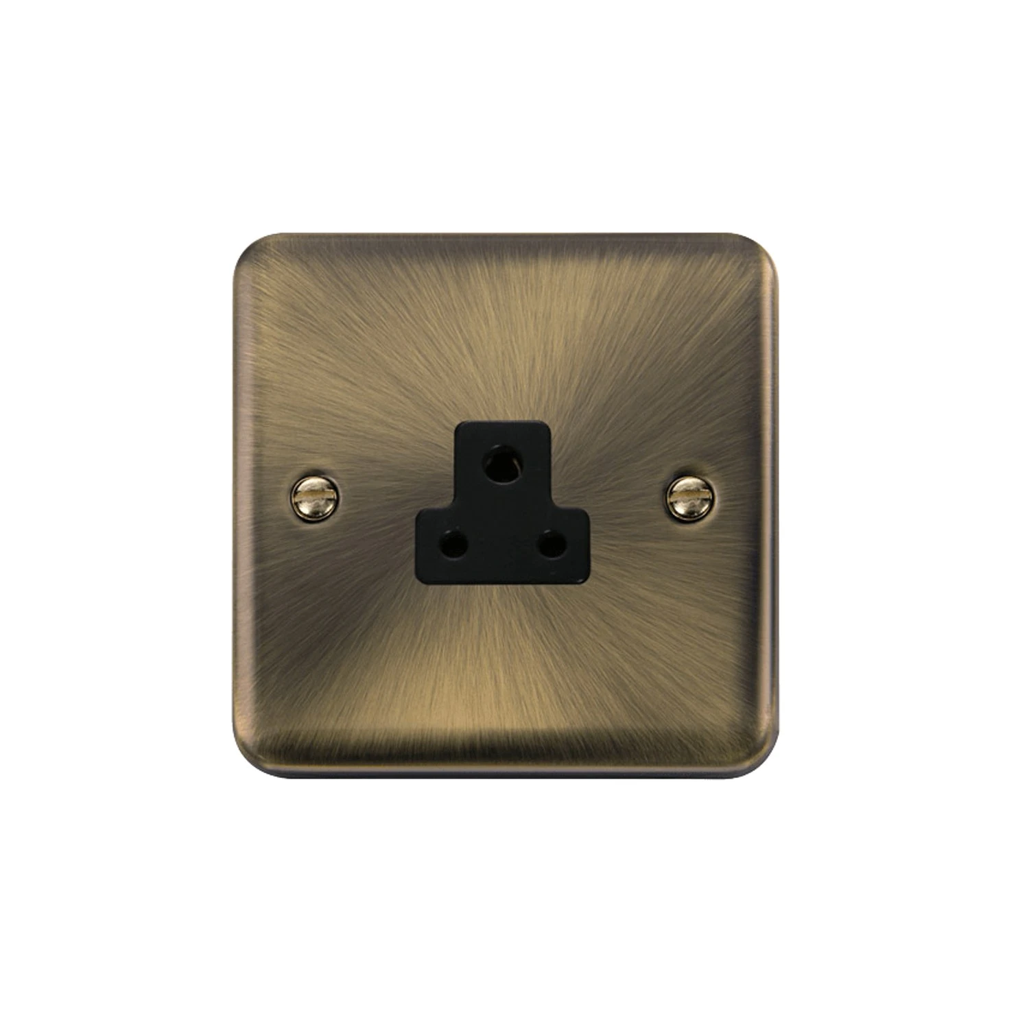 Click Deco Plus 2A Round Pin Socket 1 Gang Antique Brass