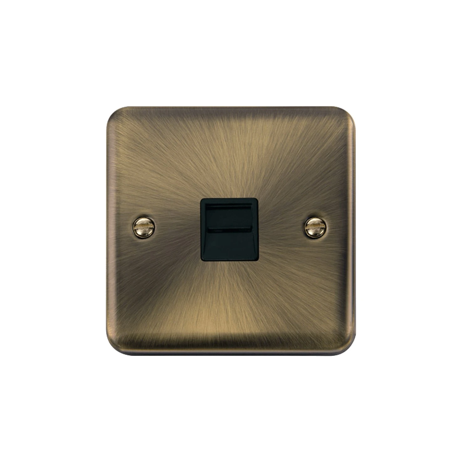 Click Deco Plus Single Telephone Socket Master Antique Brass