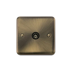 Click Deco Plus Single Isolated Coaxial Outlet Antique Brass