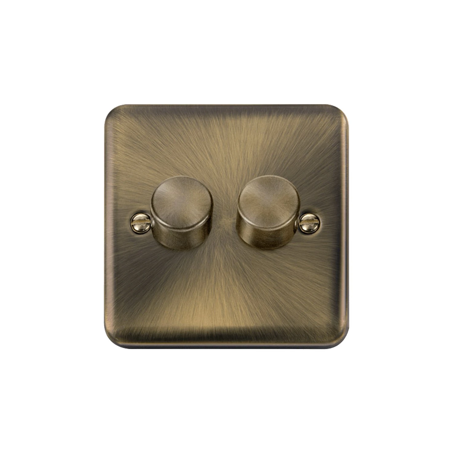 Click Deco Plus 2G 2W Trailing Edge LED Dimmer 100W Antique Brass