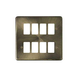 Click Deco Plus GridPro 8G Frontplate Antique Brass