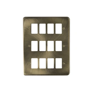 Click Deco Plus GridPro 12G Frontplate Antique Brass