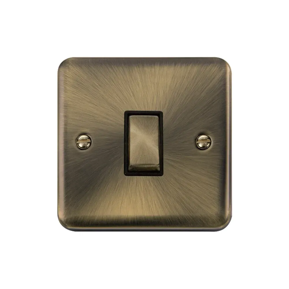 Click DPAB411BK antique brass 1 gang 2 way plate switch