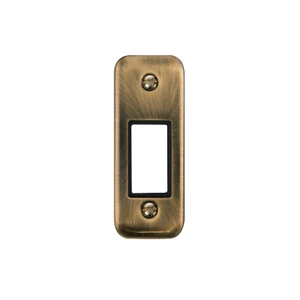 Click Deco Plus 1G MiniGrid Architrave Plate 1 Aperture Antique Brass