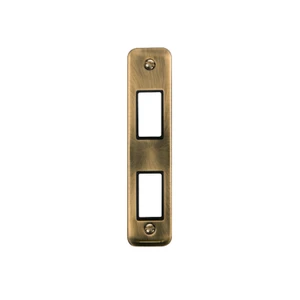 Click Deco Plus 2G MiniGrid Architrave Plate 2 Apertures Antique Brass