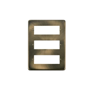 Click Deco Plus MiniGrid Plate 3 Tier 18 Apertures Antique Brass