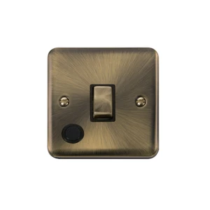 Click Deco Plus 20A DP Switch Flex Outlet Antique Brass