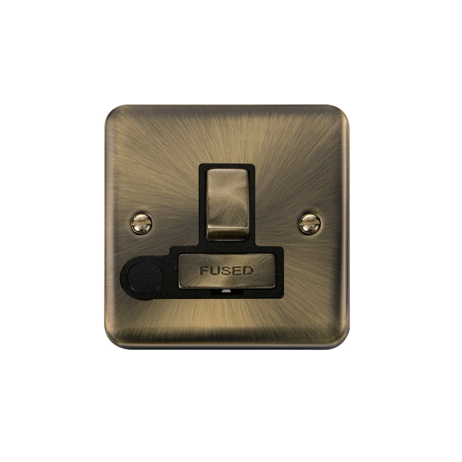 Click Deco Plus Switched Fused Connection Unit 13A DP Flex Outlet Antique Brass