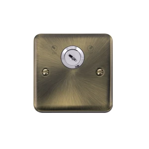 Click Deco Plus 20A DP Key Lockable Switch Antique Brass