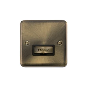 Click Deco Plus Unswitched Fused Connection Unit 13A Antique Brass