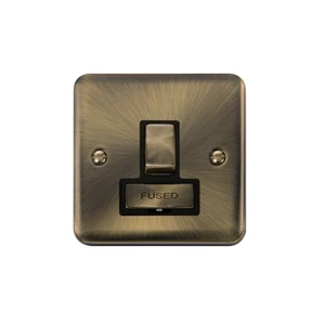 Click Deco Plus Switched Fused Connection Unit 13A DP Antique Brass