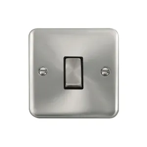 Click DPSC411BK satin chrome 1 gang 2 way plate switch