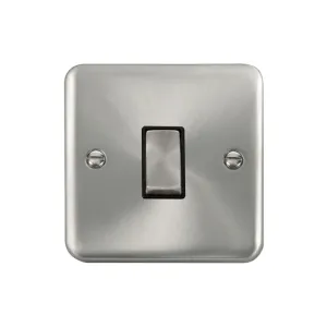 Click Deco satin chrome intermediate switch black insert