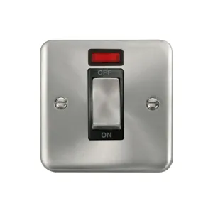 Click Ingot 50A double pole switch satin chrome finish