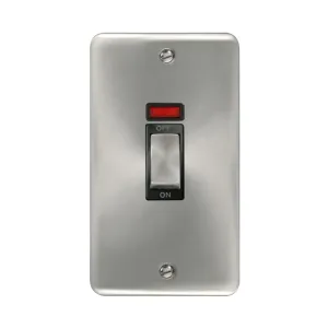 Click DPSC503BK 50A double pole switch with red neon indicator